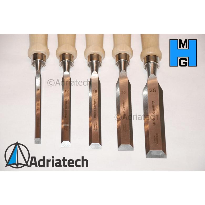 MHG GERMANY Dłuta stolarskie proste z grabową rękojeścią 5szt (13001.05)