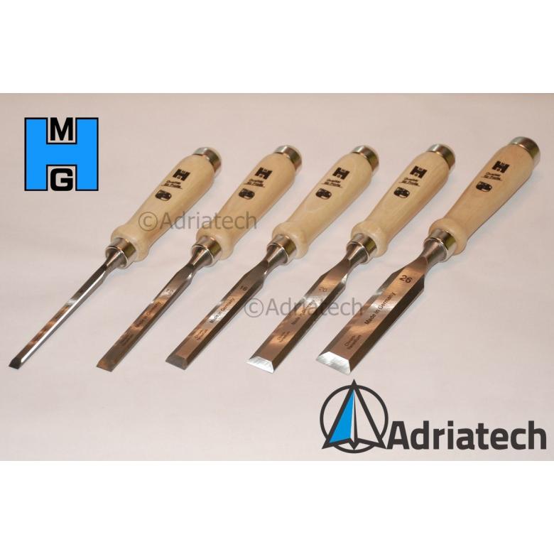 MHG GERMANY Dłuta stolarskie proste z grabową rękojeścią 5szt (13001.05)