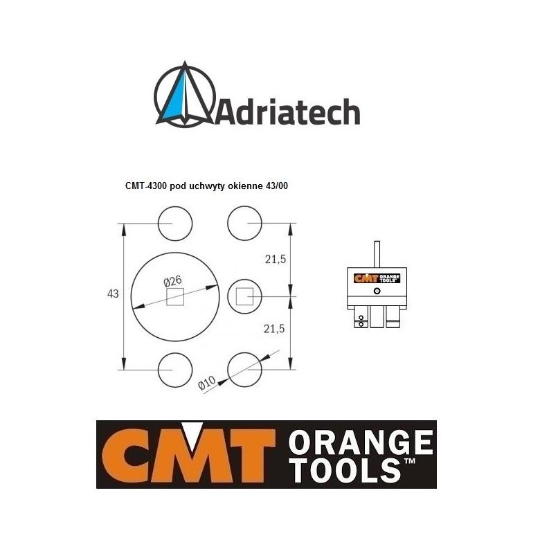 CMT Głowica do wierceń pod uchwyty okienne 43/00 (CMT333-4300)