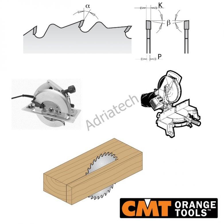 CMT Piła do cięcia wzdłużnego do elektronarzędzi D-210 F-30 zębów 24 (290.210.24M)