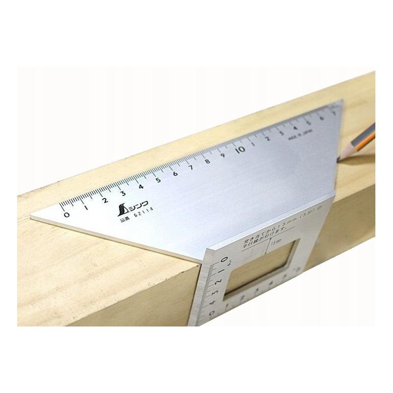 SHINWA kątownik 3D podwójny 45 stopni japoński (62114)