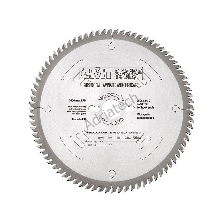 CMT Piła do płyty laminowanej D-220 F-30 zębów 64 (281.064.09M)