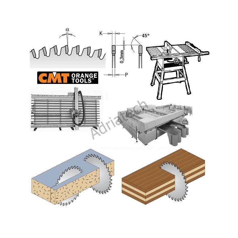 CMT Piła do płyty laminowanej D-220 F-30 zębów 64 (281.064.09M)