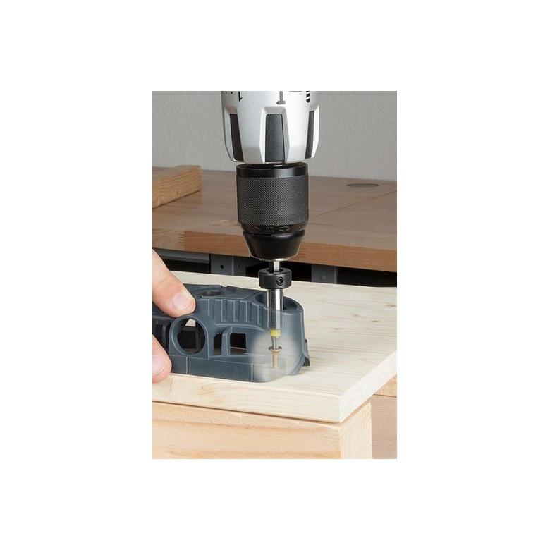 Wolfcraft przenośna prowadnica wiertarska do wierteł cylindrycznych i Forstnera (4686000)