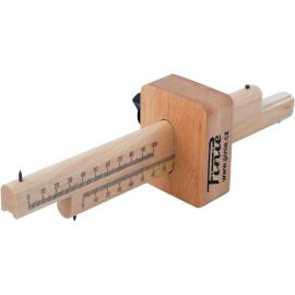 PINIE Znacznik stolarski podwójny 170mm z podwójną śrubą (41-3)