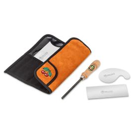 Zestaw obciągacz i 3 cykliny w etui