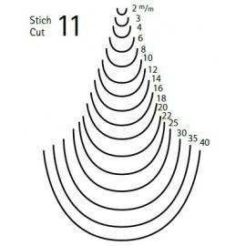 KIRSCHEN Dłuto snycerskie proste wklęsłe do rowkowania profil 11 szerokość 2mm (3247002) 2