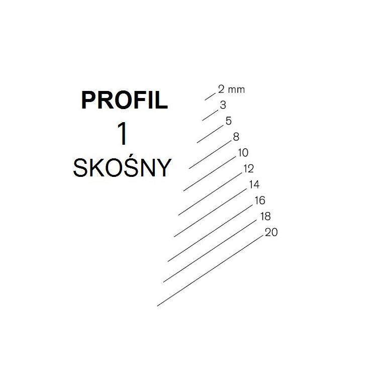 KIRSCHEN Dłuto snycerskie proste skośne krótkie profil 1SR szerokość 4mm (5602004)