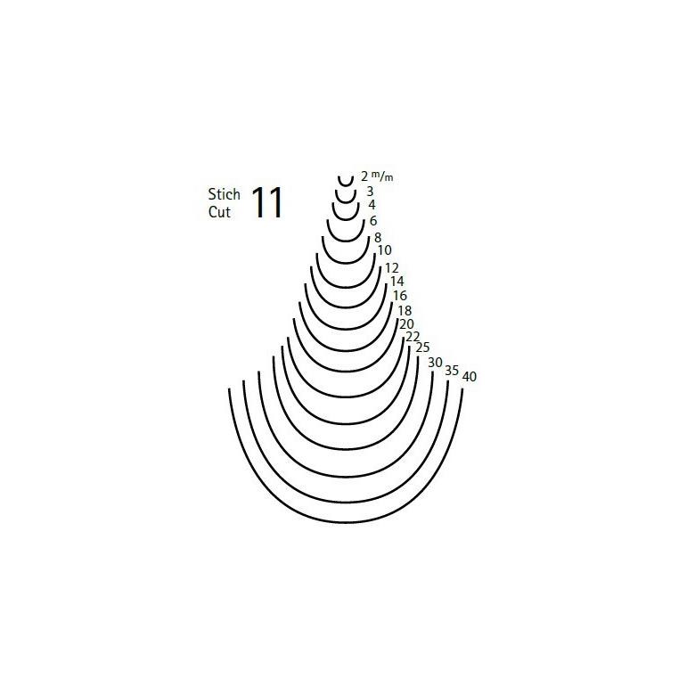 KIRSCHEN Dłuto snycerskie krótkie proste wklęsłe do rowkowania profil 11 szerokość 8mm (5647008)