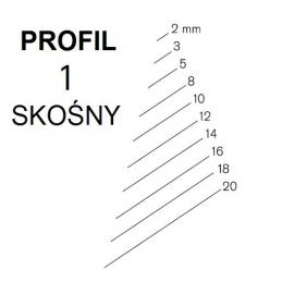 KIRSCHEN Dłuto rzeźbiarskie proste skośne profil 1 szerokość 22mm (3102022) 2