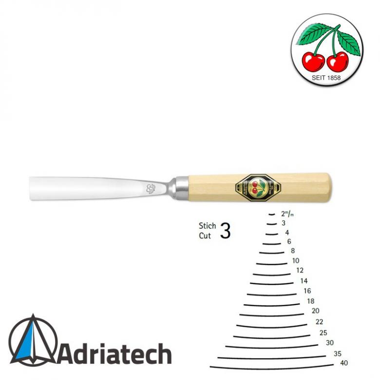 KIRSCHEN Dłuto rzeźbiarskie proste wklęsłe profil 3 szerokość 2mm (3103002)