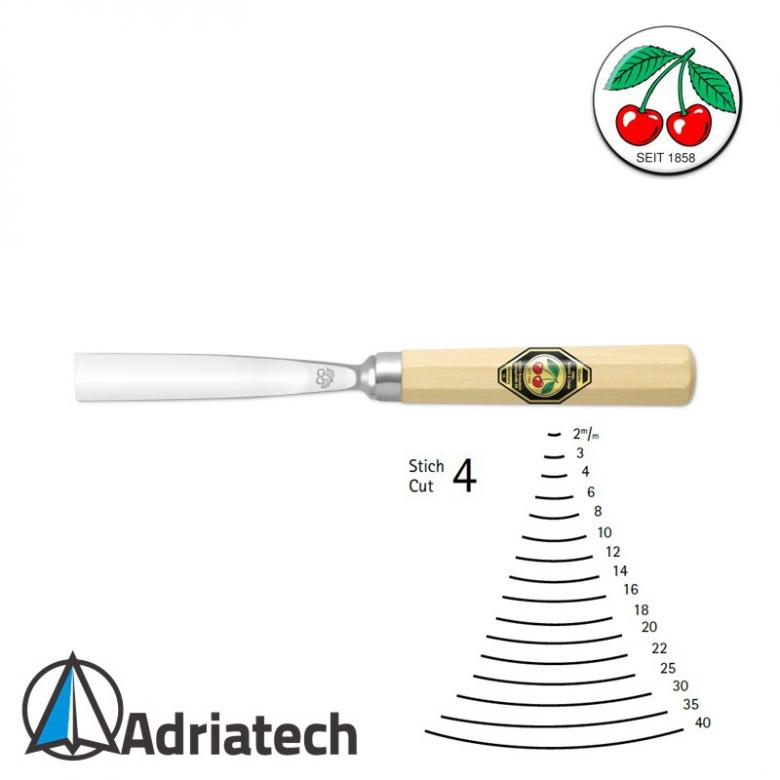 KIRSCHEN Dłuto rzeźbiarskie proste wklęsłe profil 4 szerokość 14mm (3104014)