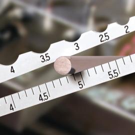 SHINWA miernik promienia średnicy 0,5-7mm stal nierdzewna (73570) 2