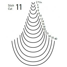 KIRSCHEN Dłuto rzeźbiarskie proste wklęsłe profil 11 szerokość 8mm (3111008) 2