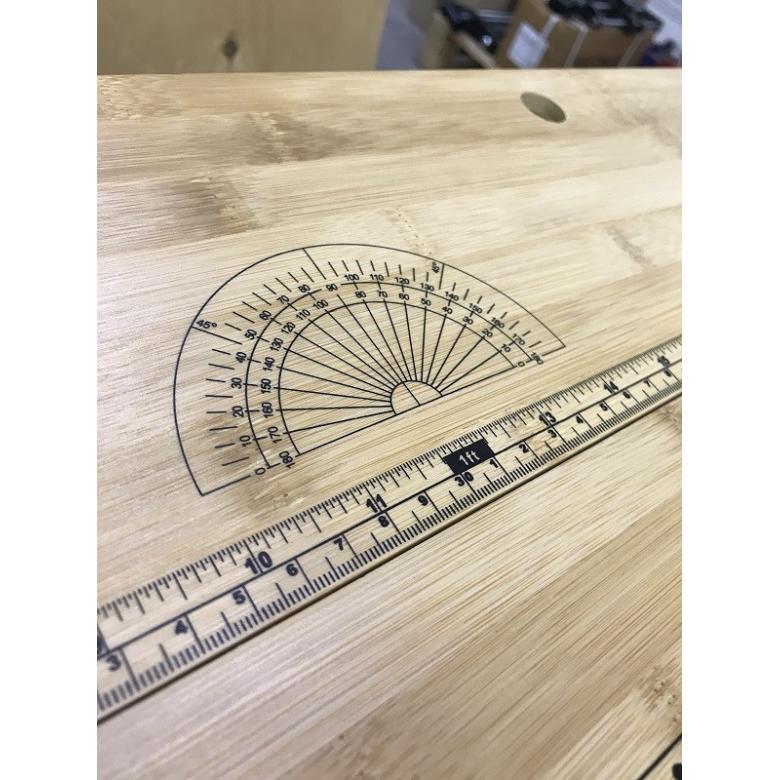 WELDINGER Składany stół warsztatowy 6-stopniowa regulacja, płyta robocza bambus (stół roboczy) 3636