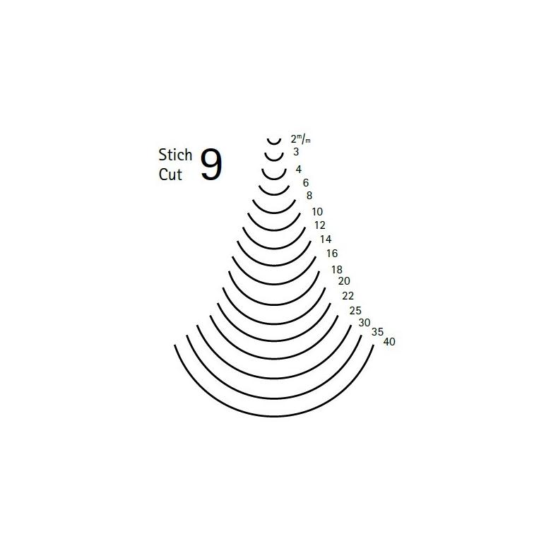 KIRSCHEN Dłuto rzeźbiarskie wygięte wklęsłe profil 9 szerokość 3mm (3118003)