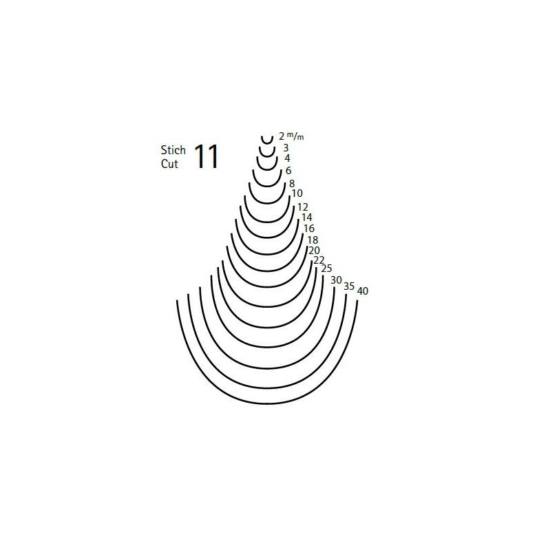 KIRSCHEN Dłuto rzeźbiarskie wygięte wklęsłe profil 11 szerokość 8mm (3120008)