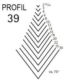 KIRSCHEN Dłuto rzeźbiarskie proste typu V profil 39 szerokość 4mm (3139004) 2