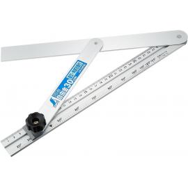 SHINWA kątomierz nastawny 30cm z podziałką aluminium (62660) 2