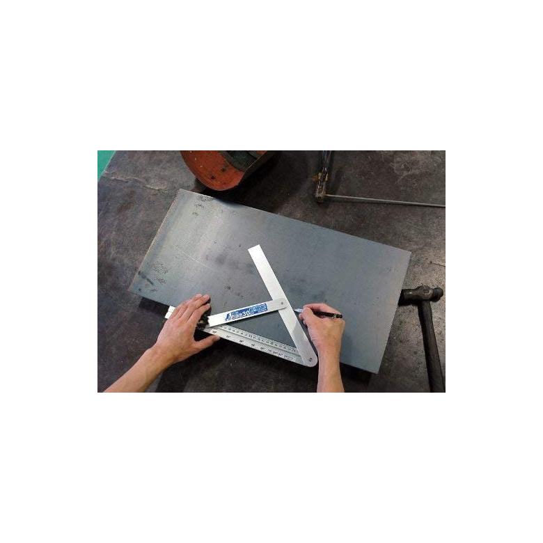 SHINWA kątomierz nastawny 30cm z podziałką aluminium (62660)