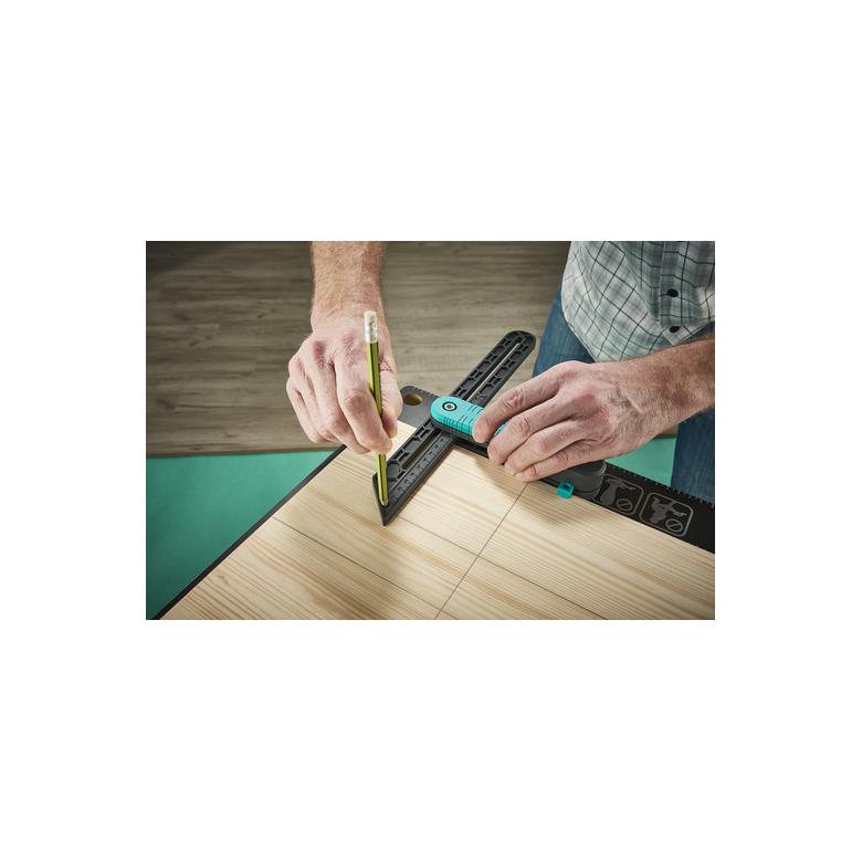 Wolfcraft kątownik do odwzorowywania kształtów narożnika pomieszczenia 6958000