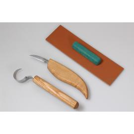 Beavercraft Zestaw do rzeźbienia łyżek z nożem do detali (2 noże+akcesoria polerskie) SO2