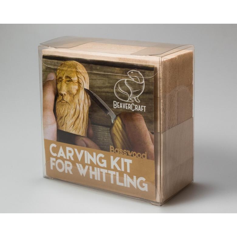 Beavercraft Drewno lipowe, klocek lipa sezonowana i wysuszona do rzeźbienia 5 sztuk BW1