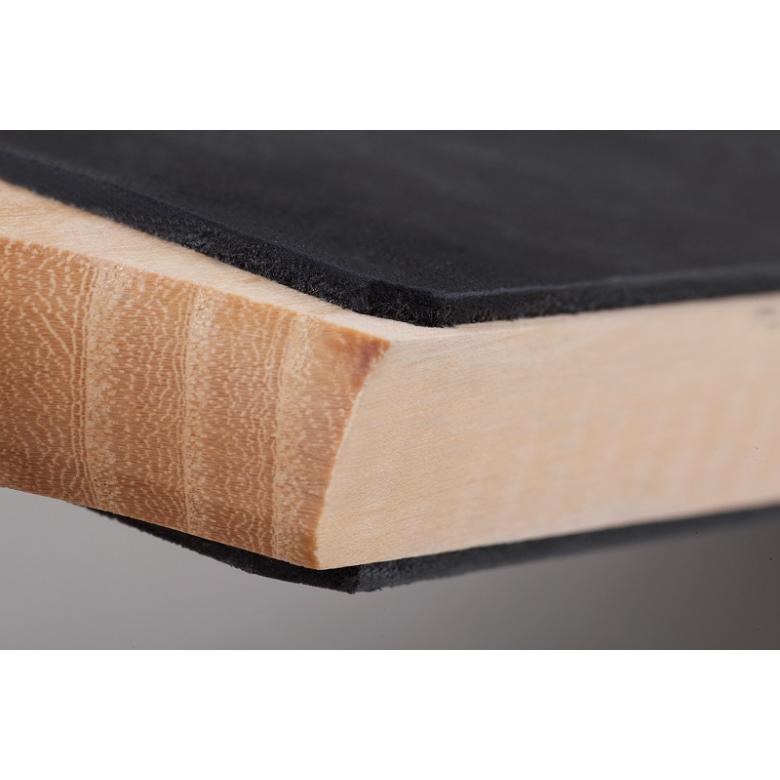 Beavercraft Dwustronna polerka ze skóry bydlęcej na drewnie w komplecie z pastą polerską zieloną (25g) LS1