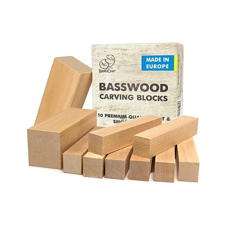 Beavercraft Drewno lipa zestaw 10 klocków BW10