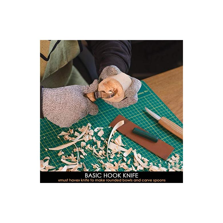 Beavercraft Zestaw do rzeźbienia łyżek (2 noże+akcesoria polerskie) SO1