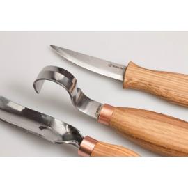 Beavercraft Zestaw 3 noży do rzeźbienia łyżek z akcesoriami do polerowania S14 2