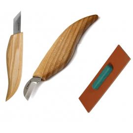 Beavercraft Zestaw noży do ryzowania (2 noże+akcesoria polerskie) SO4