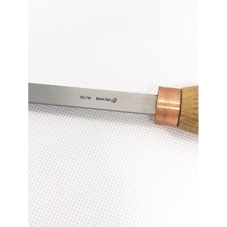 Beavercraft Dłuto rzeźbiarskie długie proste 10mm G1/10