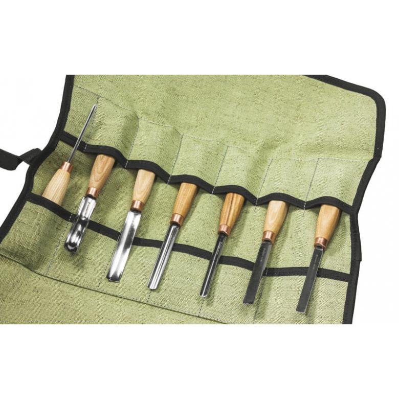 Beavercraft zestaw do rzeźbienia 7 dłut profilowych akcesoria polerskie w etui SC03