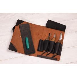 Beavercraft Zestaw 3 noży do rzeźbienia z akcesoriami polerskimi w etui S15X