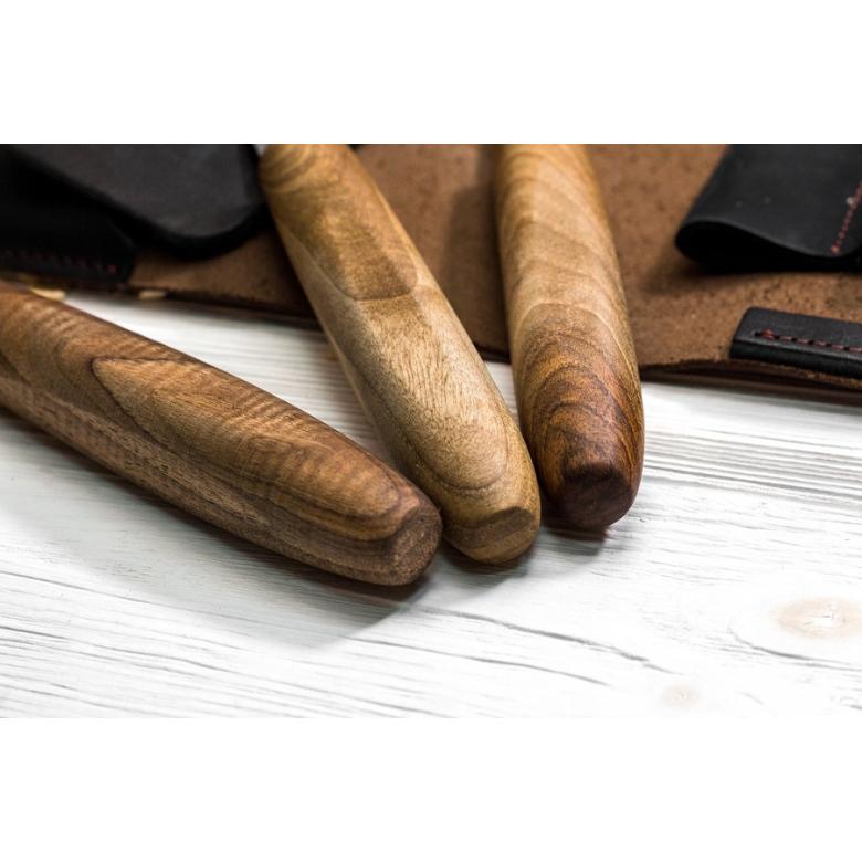 Beavercraft Zestaw 3 noży do rzeźbienia z akcesoriami polerskimi w etui S19X