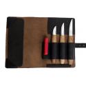 Beavercraft Zestaw 3 noży do rzeźbienia z akcesoriami polerskimi w etui S19X