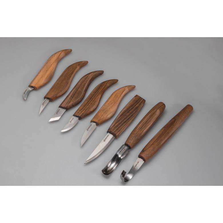 Beavercraft Zestaw do rzeźbienia nóże i dłuta z akcesoriami polerskimi w etui skórzanym 8 szt S18X