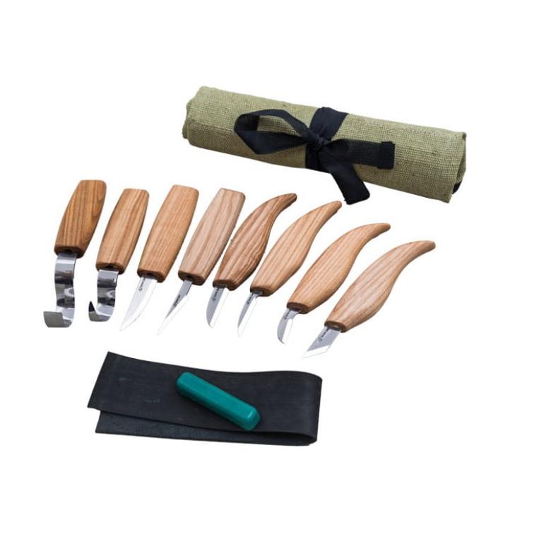 Beavercraft zestaw noży do rzeźbienia 8 szt i etui SO8