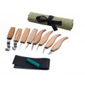 Beavercraft Zestaw 8 noży do rzeźbienia i łyżek + akcesoria polerskie w etui SO8