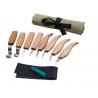Beavercraft Zestaw 8 noży do rzeźbienia i łyżek + akcesoria polerskie w etui SO8