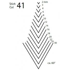 KIRSCHEN Dłuto rzeźbiarskie wygięte typu V profil 41 szerokość 2mm (3142002) 2