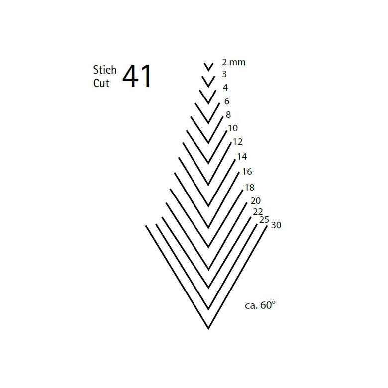 KIRSCHEN Dłuto rzeźbiarskie wygięte typu V profil 41 szerokość 12mm (3142012)