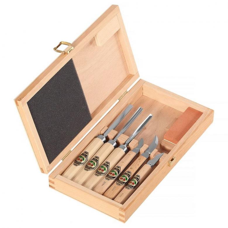 KIRSCHEN Dłuta snycerskie + nóże - zestaw 7 szt (3437000)