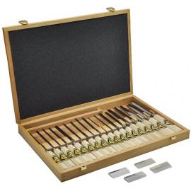 KIRSCHEN Zestaw dłuta rzeźbiarskie 18 szt + kamienie 4 szt (3155000)