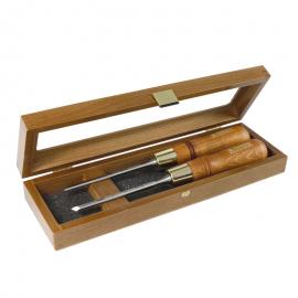 NAREX Dłuta stolarskie skośne z fazowaniem bocznym o szer, 6mm PREMIUM - zestaw 2szt prawe, lewe (851656) 2