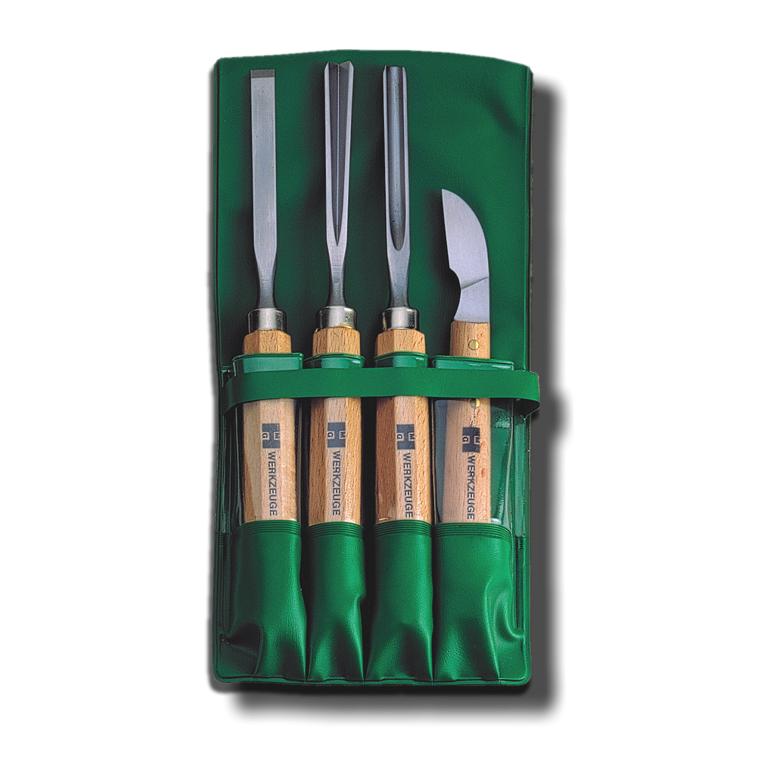 MHG GERMANY Dłuta i nóż rzeźbiarski 4szt zestaw (1700.10)