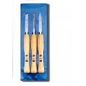 MHG GERMANY Dłuta tokarskie Hobby 3 szt w etui  (1850.03)
