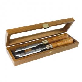 NAREX Dłuta stolarskie skośne z fazowaniem bocznym o szer. 20mm PREMIUM - zestaw 2szt prawe, lewe (851670)