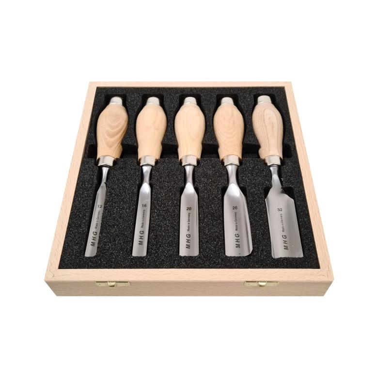 MHG GERMANY Dłuto krótkie żłobak - zestaw 5szt (KU13120.05)